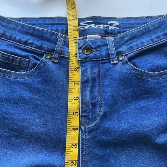 Seven7 Womens Zipper Ankle Denim Jeans Size 7 Blue Cotton-Blend Stretchy - Picture 4 of 10
